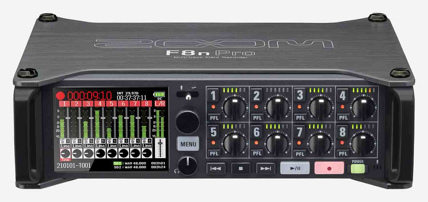 Zoom F8n Pro 10-Track Multitrack Field Recorder - Hollywood DJ