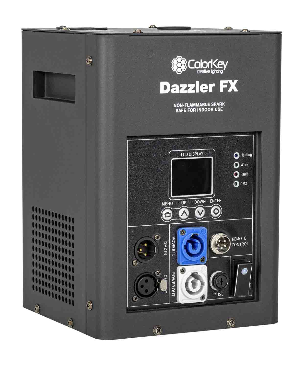 Colorkey CKU-7702-KIT Cold Spark Machine Bundle 2 Dazzlers with Road Case - Black - Hollywood DJ