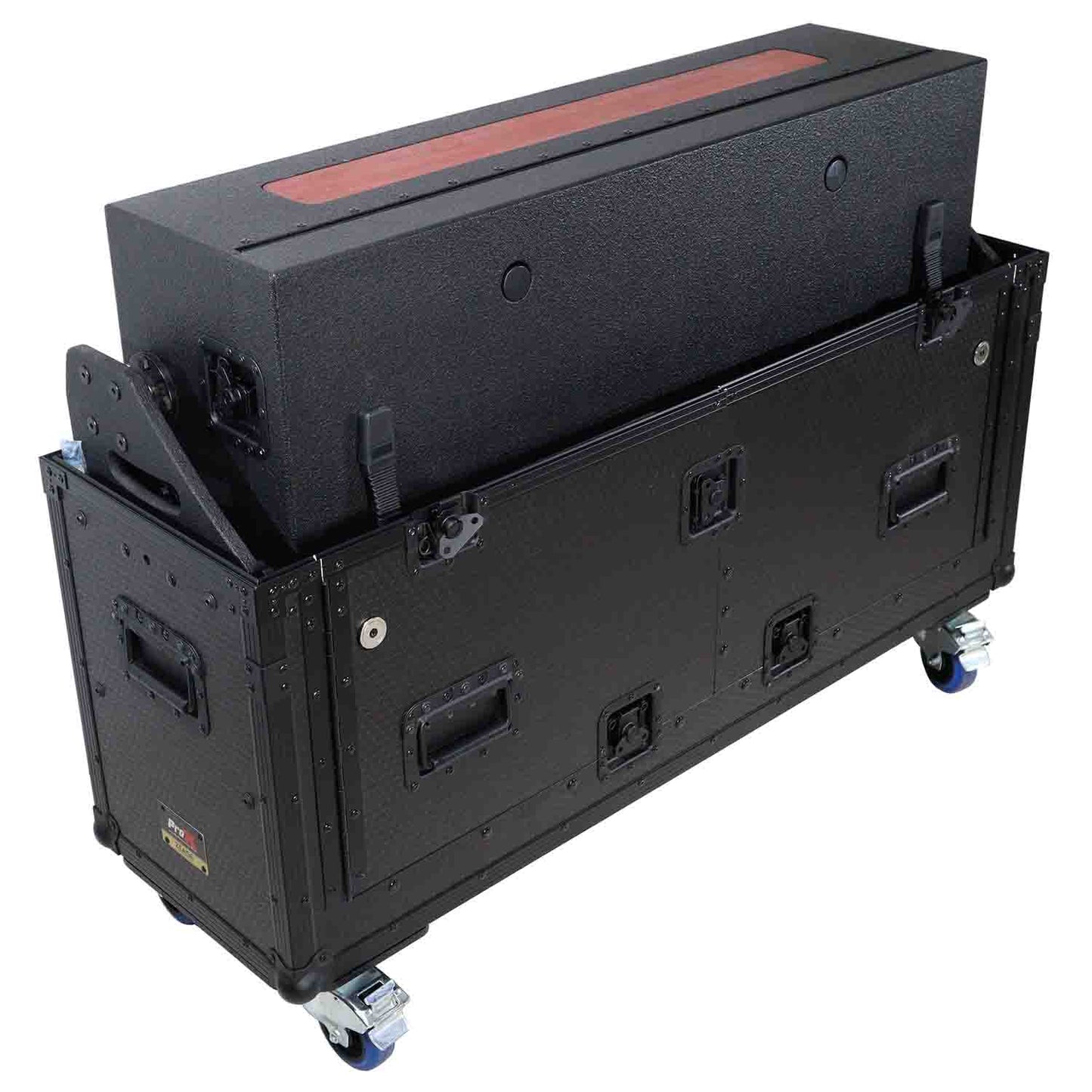 PROX XZF-CDM3K Flip-Ready Easy Retracting Hydraulic Lift Case for Pioneer CDJ-3000 and DJM-900 NXS2 System - Hollywood DJ