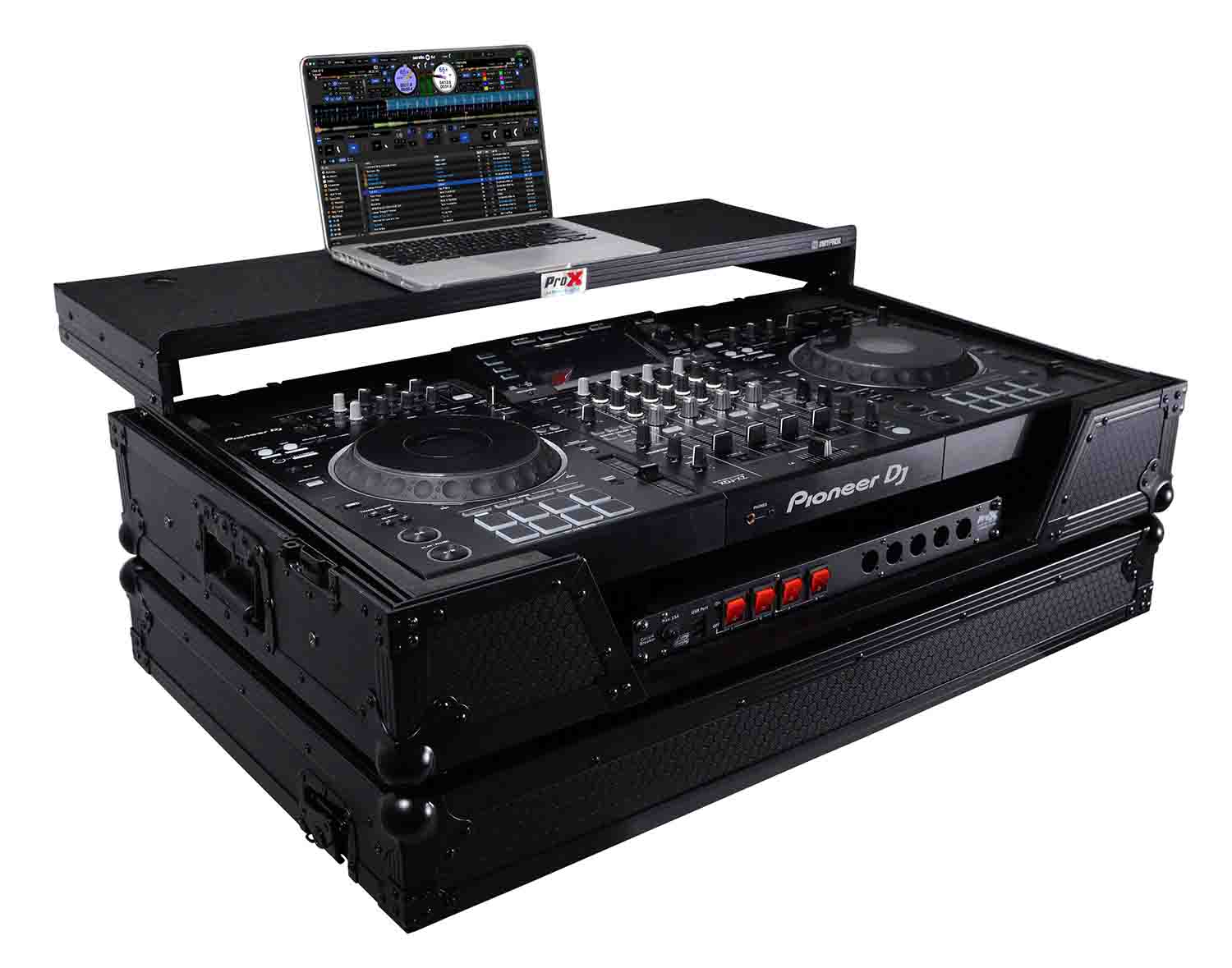 ProX XS-XDJXZ SZ WLTBL Flight Case for Pioneer XDJ-XZ DDJ-SZ2 Digital Controller with Laptop Shelf and Wheels - Black - Hollywood DJ
