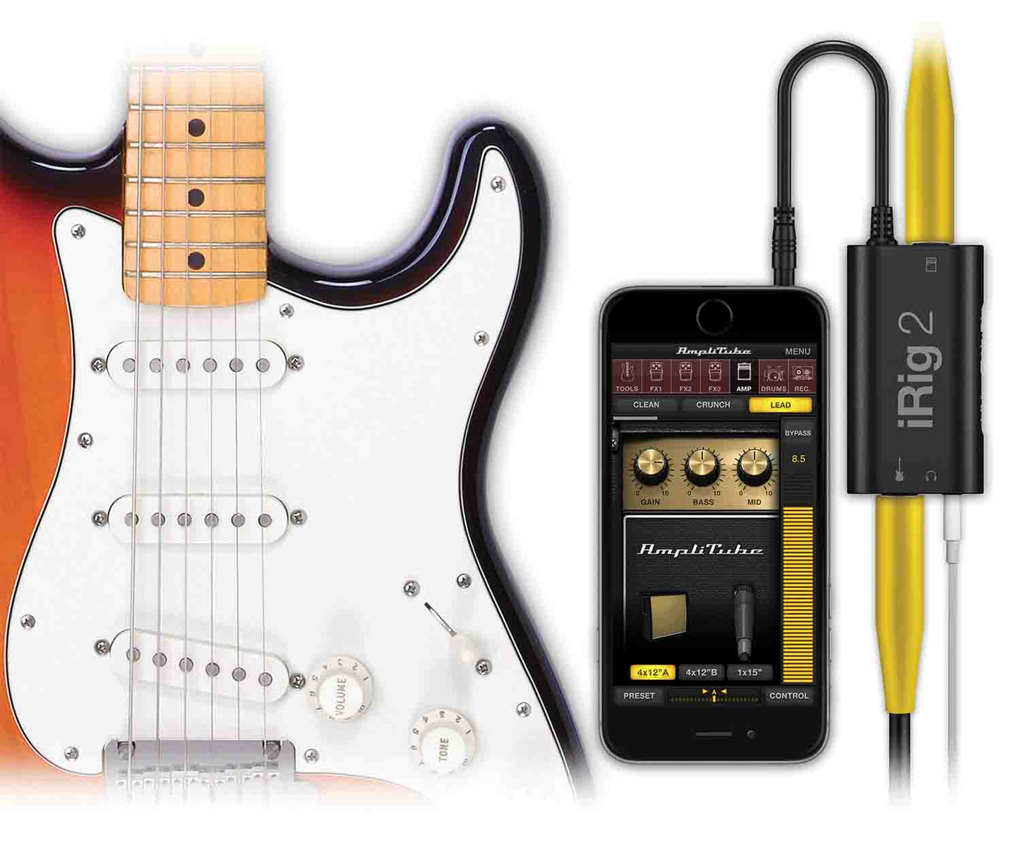 IK Multimedia iRig 2 Digital Guitar Interface for iOS - Hollywood DJ