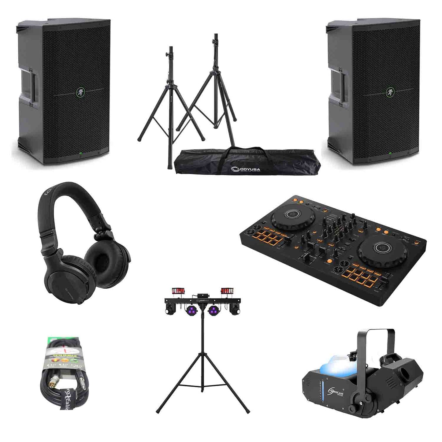 Pioneer DJ DDJ-FLX4 CLUB LIGHT Package 01 with Speakers, Stands and Headphones - Hollywood DJ