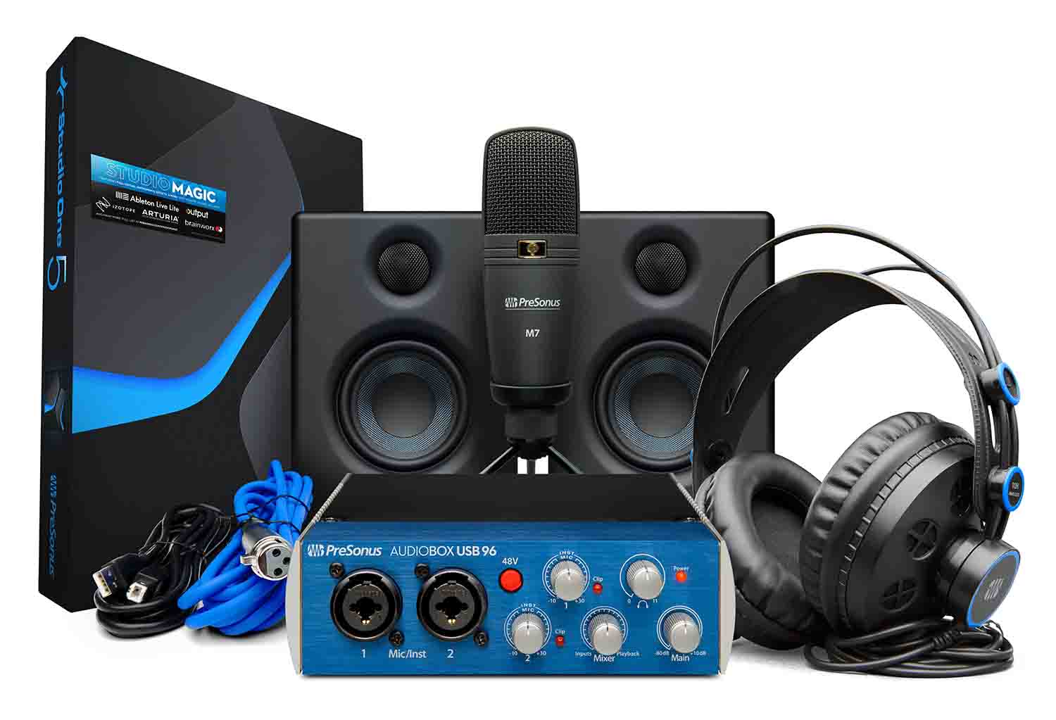 PreSonus AudioBox Studio Ultimate Bundle Deluxe Hardware Software Recording Collection - Hollywood DJ