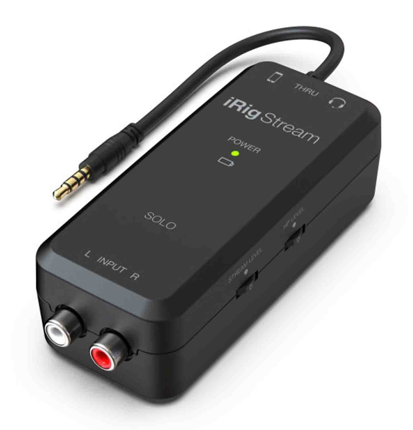 IK Multimedia iRig Stream Solo Ultracompact 3x1 TRRS Audio Interface for Smartphones and Tablets - Hollywood DJ