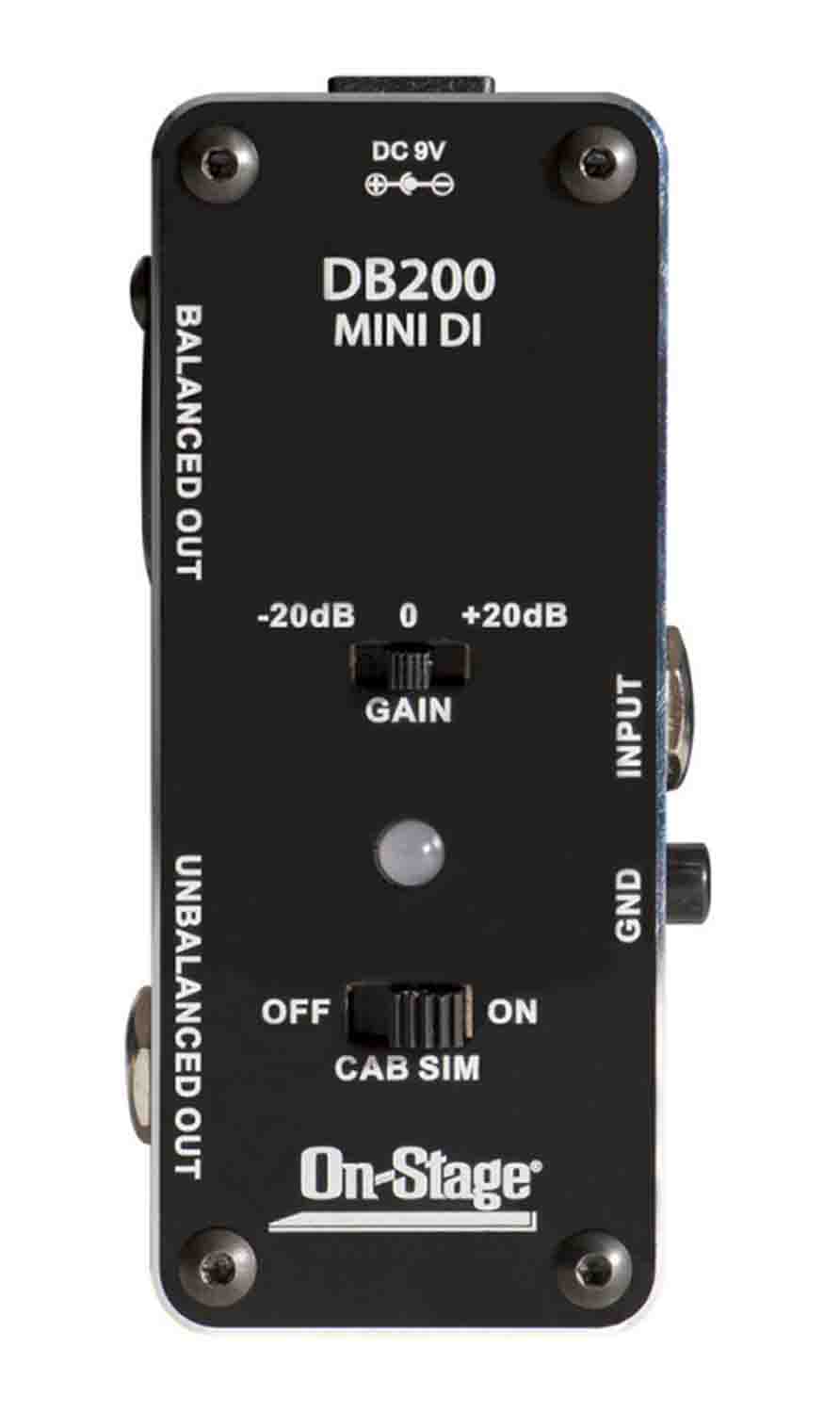 Onstage DB200 Mini DI Box - Black - Hollywood DJ