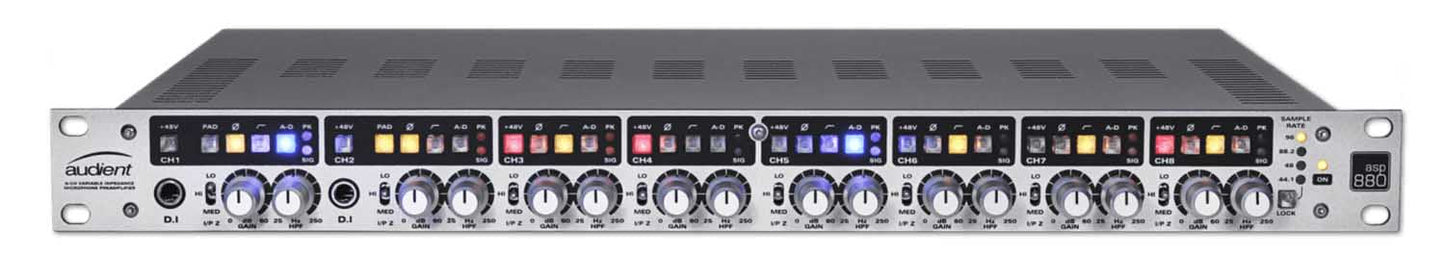 Audient ASP880 8 Channel Mic Preamp with ADC - Hollywood DJ