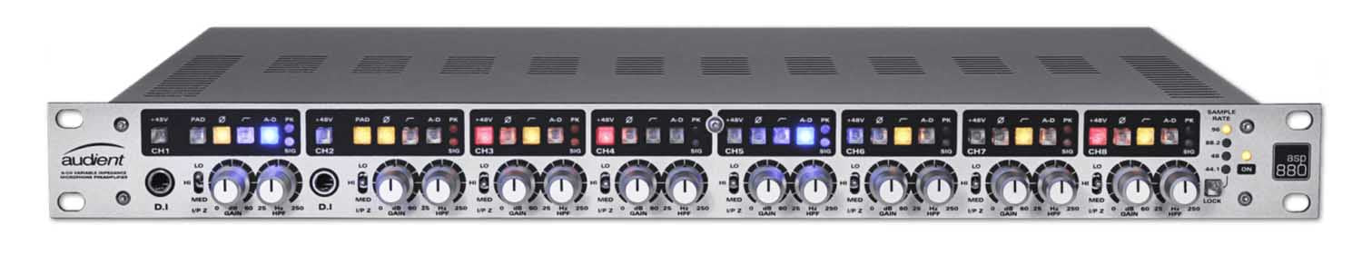 Audient ASP880 8 Channel Mic Preamp with ADC - Hollywood DJ