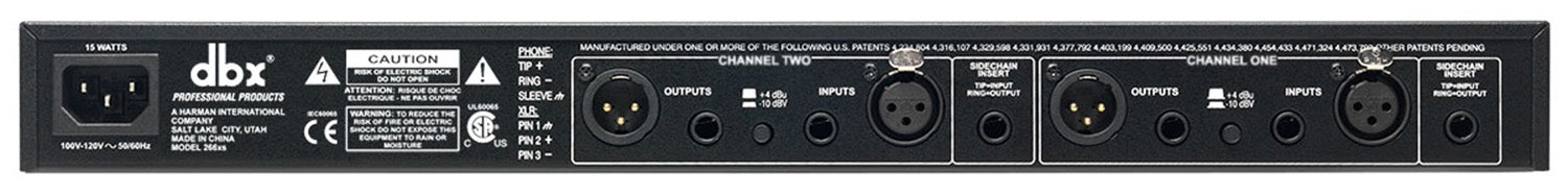 DBX 266XS Dual Compressor/Gate - Hollywood DJ