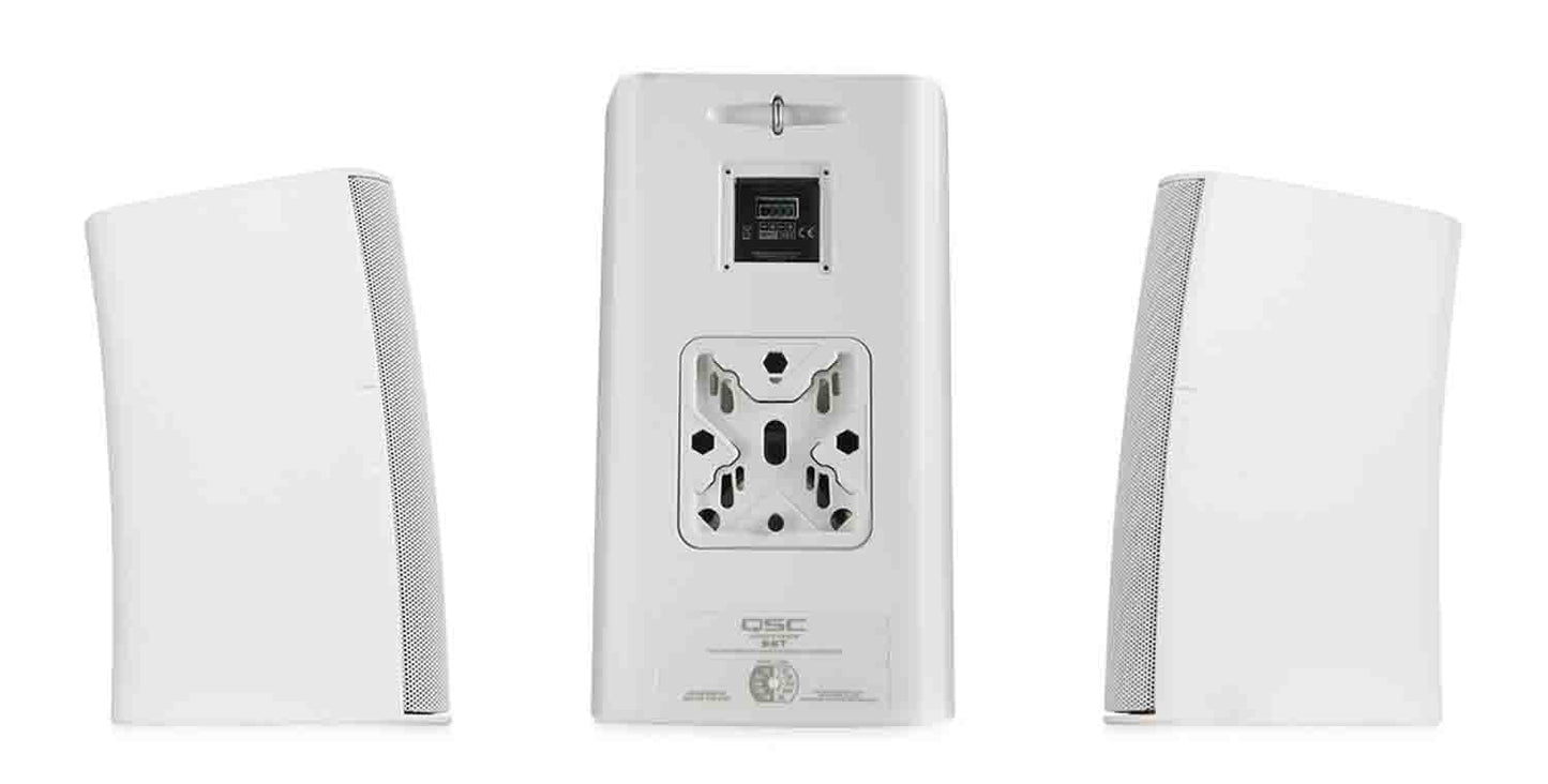 QSC AD-S6T-WH Acoustic Design Series 6.5-Inch 2-Way 150W Surface-Mount Loudspeaker - White - Hollywood DJ