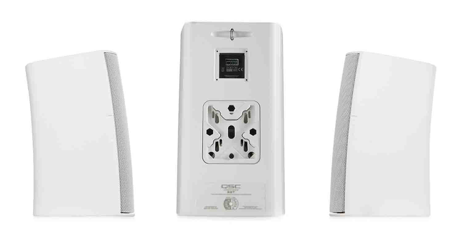 QSC AD-S6T-WH Acoustic Design Series 6.5-Inch 2-Way 150W Surface-Mount Loudspeaker - White - Hollywood DJ