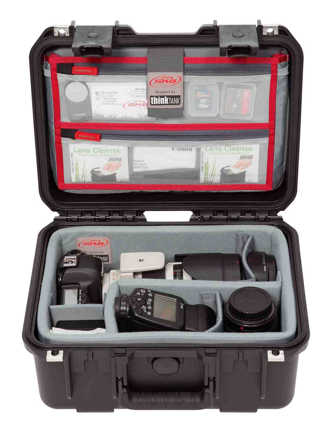 SKB Cases 3i-1309-6DL Case with Think Tank Photo Dividers and Lid Organizer - Black - Hollywood DJ