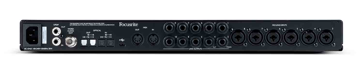 Focusrite Scarlett 18i20 Rackmount 18x20 USB Type-C Audio/MIDI Interface - 3rd Generation - Hollywood DJ