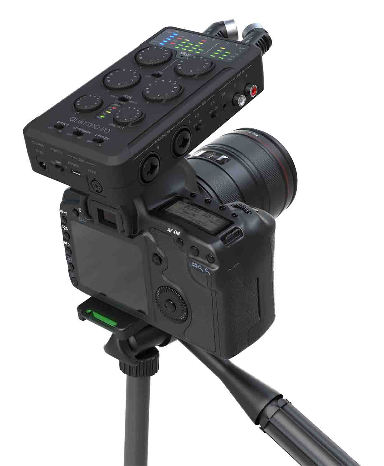 IK Multimedia iRig Pro Quattro I/O Portable 4x2 Audio and MIDI Interface and Mixer for Mobile Devices, Computers - Hollywood DJ