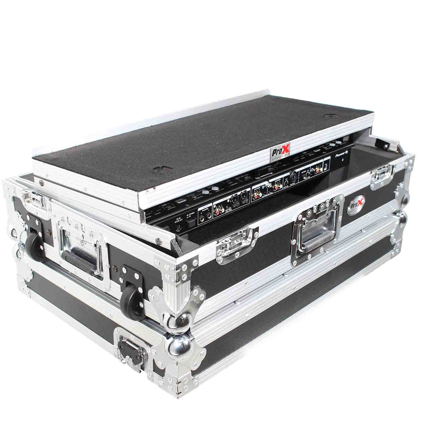 B-Stock: ProX XS-DDJ800 WLT DJ Flight Case For Pioneer DDJ-800 Digital Controller With Sliding Laptop Shelf and Wheels - Hollywood DJ