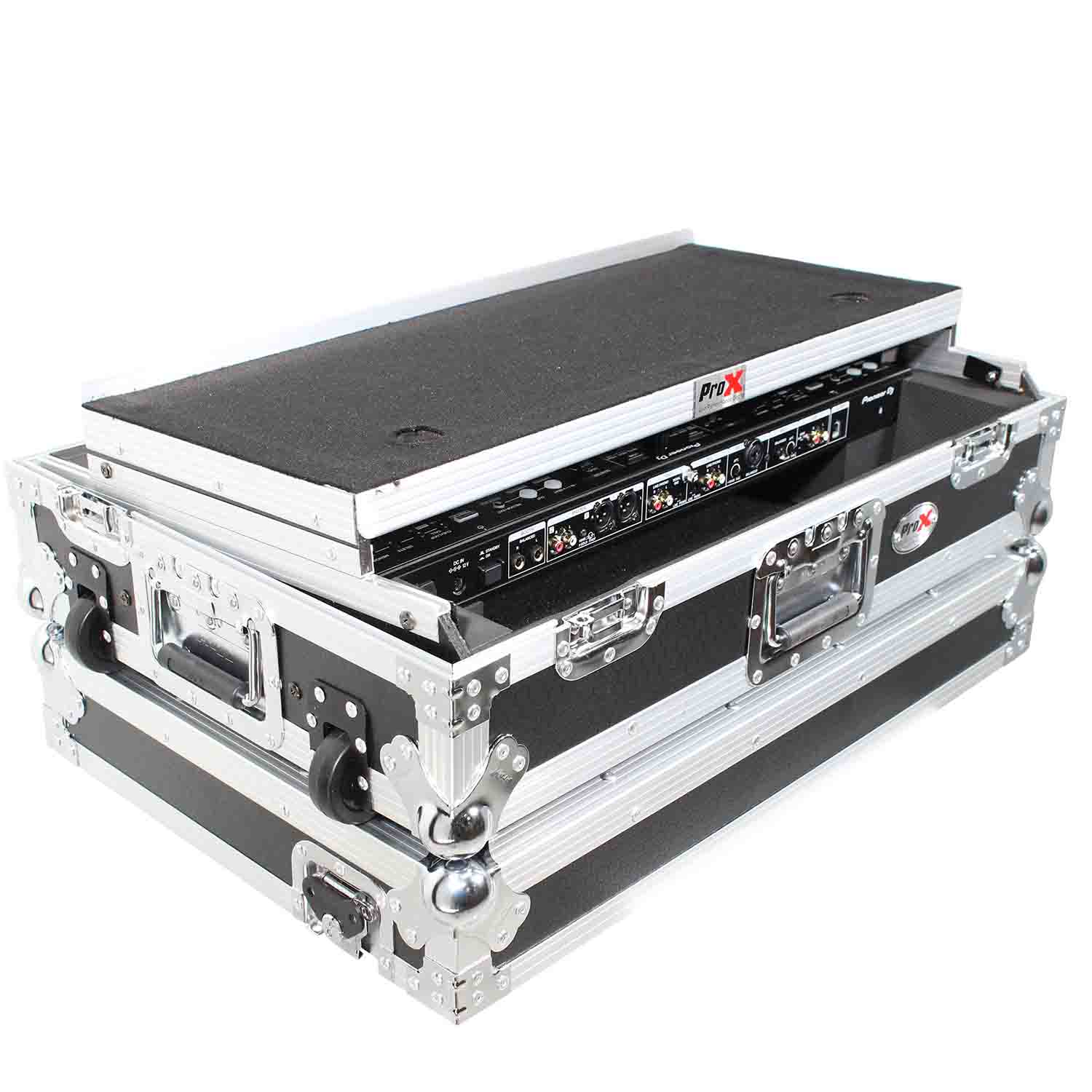 B-Stock: ProX XS-DDJ800 WLT DJ Flight Case For Pioneer DDJ-800 Digital Controller With Sliding Laptop Shelf and Wheels - Hollywood DJ