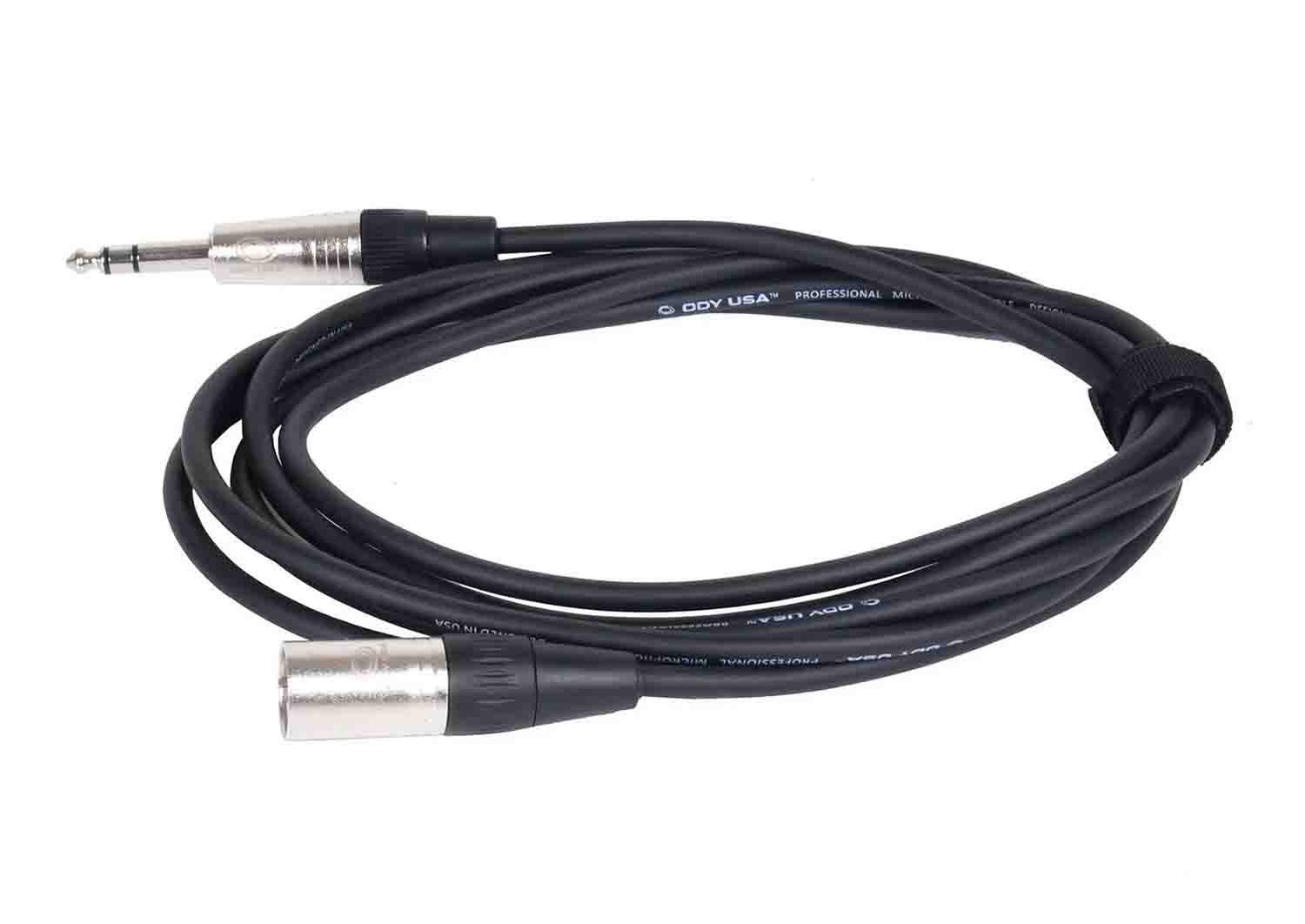 Odyssey XLR Male to Stereo 1/4″ Male Balanced Microphone Cable - Hollywood DJ