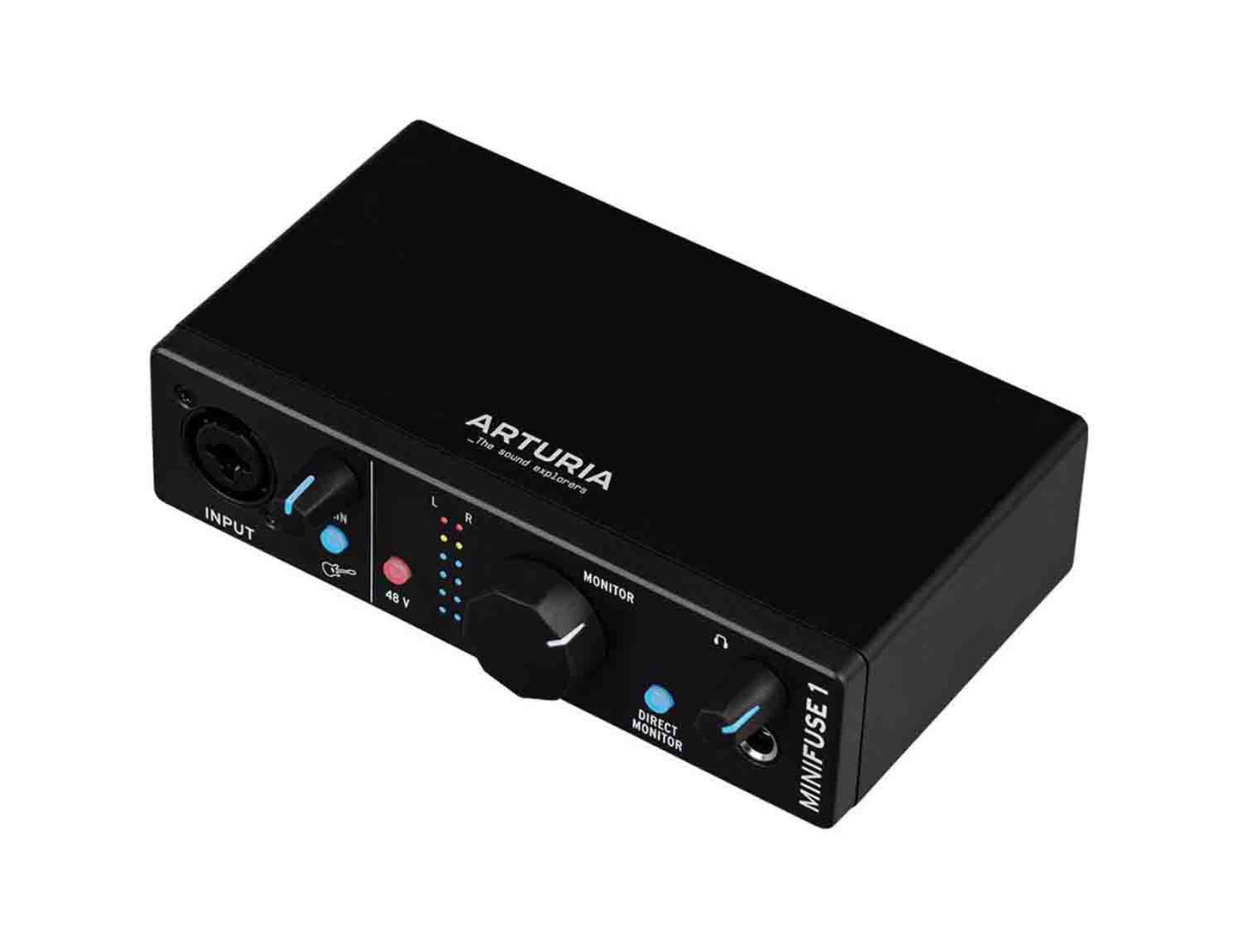 Arturia 800101 MiniFuse 1 Portable 1x2 USB Type-C Audio Interface - Black - Hollywood DJ