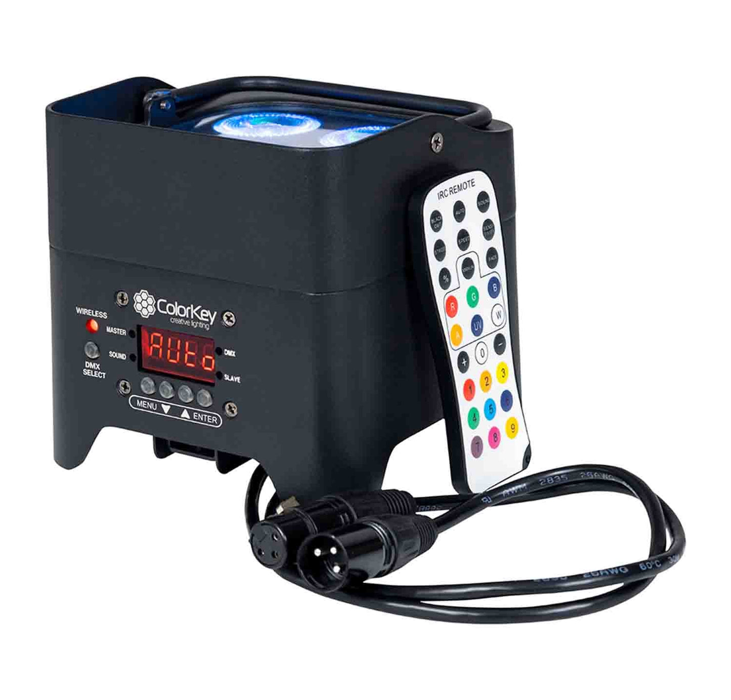 Colorkey CKW-6028-KIT, Mobilepar Mini Hex 4 8-Pack Bundle with Charging Road Case - Hollywood DJ