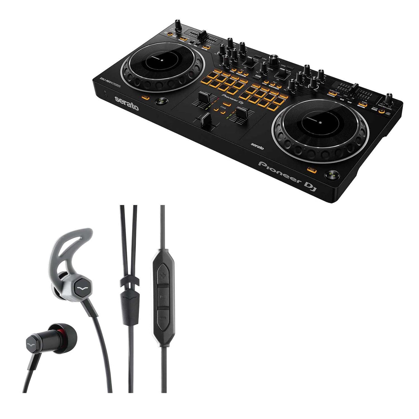 Pioneer Rev1 DJ Controller Package w/Roland Pro Earphones - Hollywood DJ