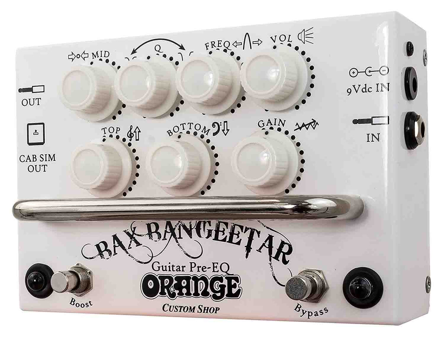 Orange Custom Shop Bax Bangeetar Guitar Pre-EQ Effects Pedal - White - Hollywood DJ