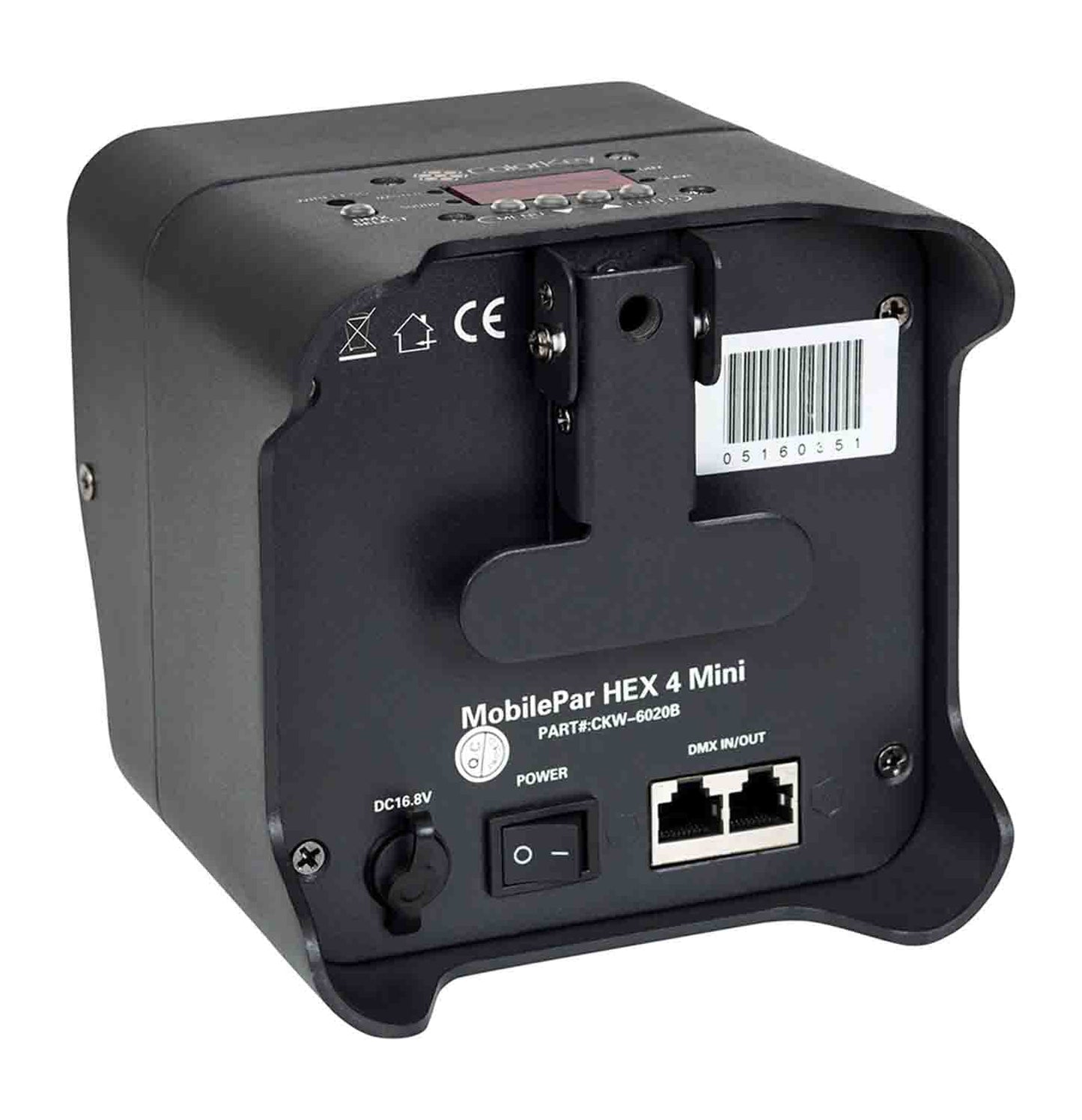 Colorkey CKW-6028-KIT, Mobilepar Mini Hex 4 8-Pack Bundle with Charging Road Case - Hollywood DJ