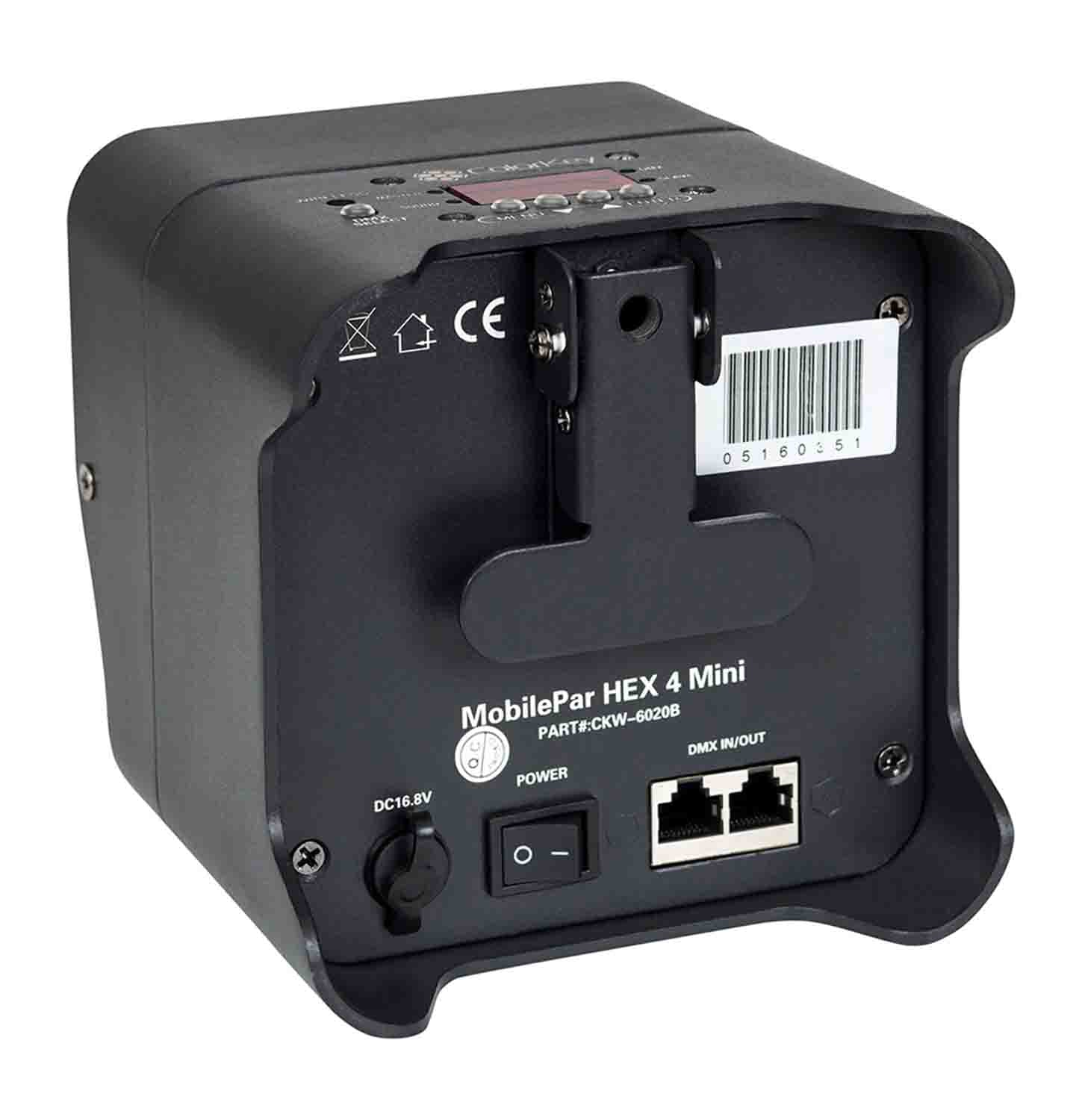 Colorkey CKW-6028-KIT, Mobilepar Mini Hex 4 8-Pack Bundle with Charging Road Case - Hollywood DJ