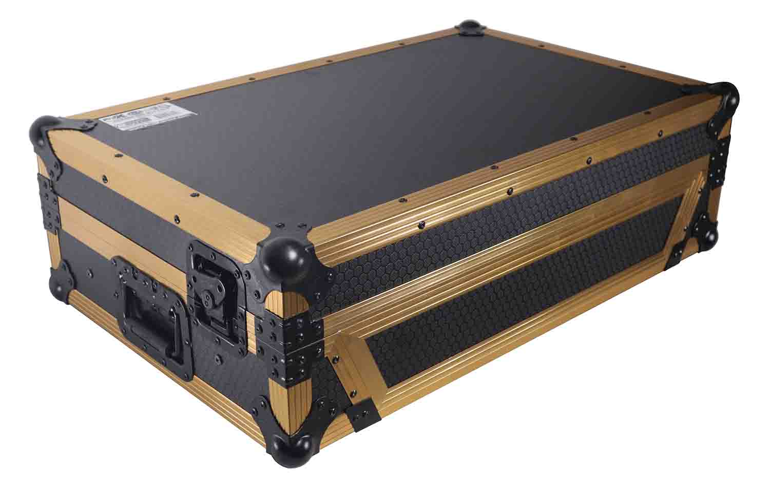 PROX XS-DDJREV7 WLT FGLD ATA Style Flight Case for Pioneer DDJ-REV7 DJ Controller with Laptop Shelf Wheels and 1U Rack Space - Hollywood DJ