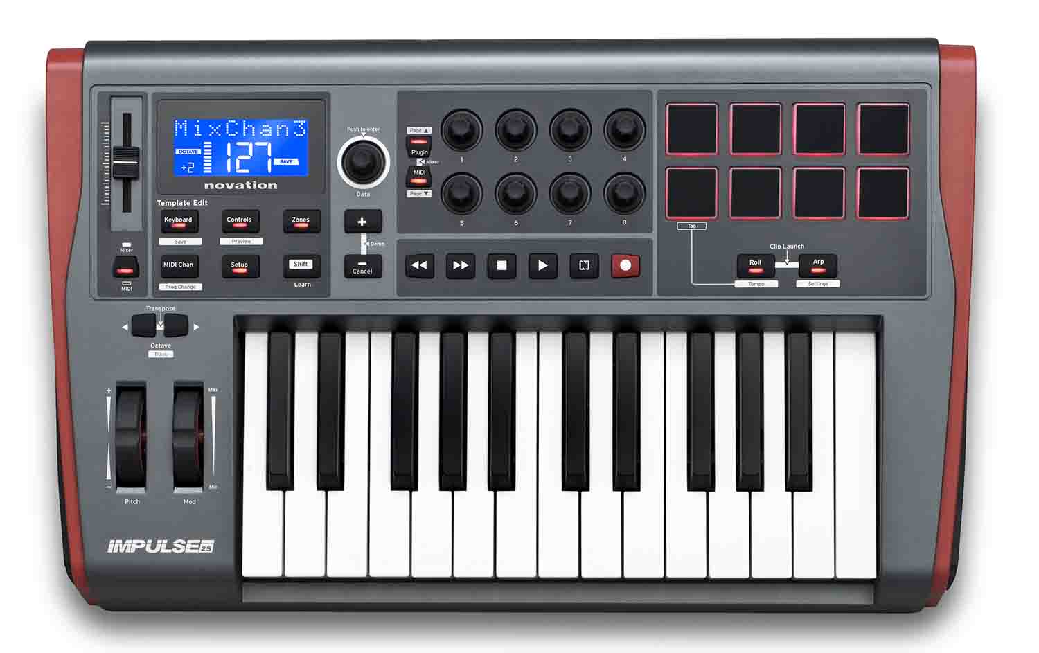 Novation IMPULSE-25, 25-key Keyboard Controller - Hollywood DJ