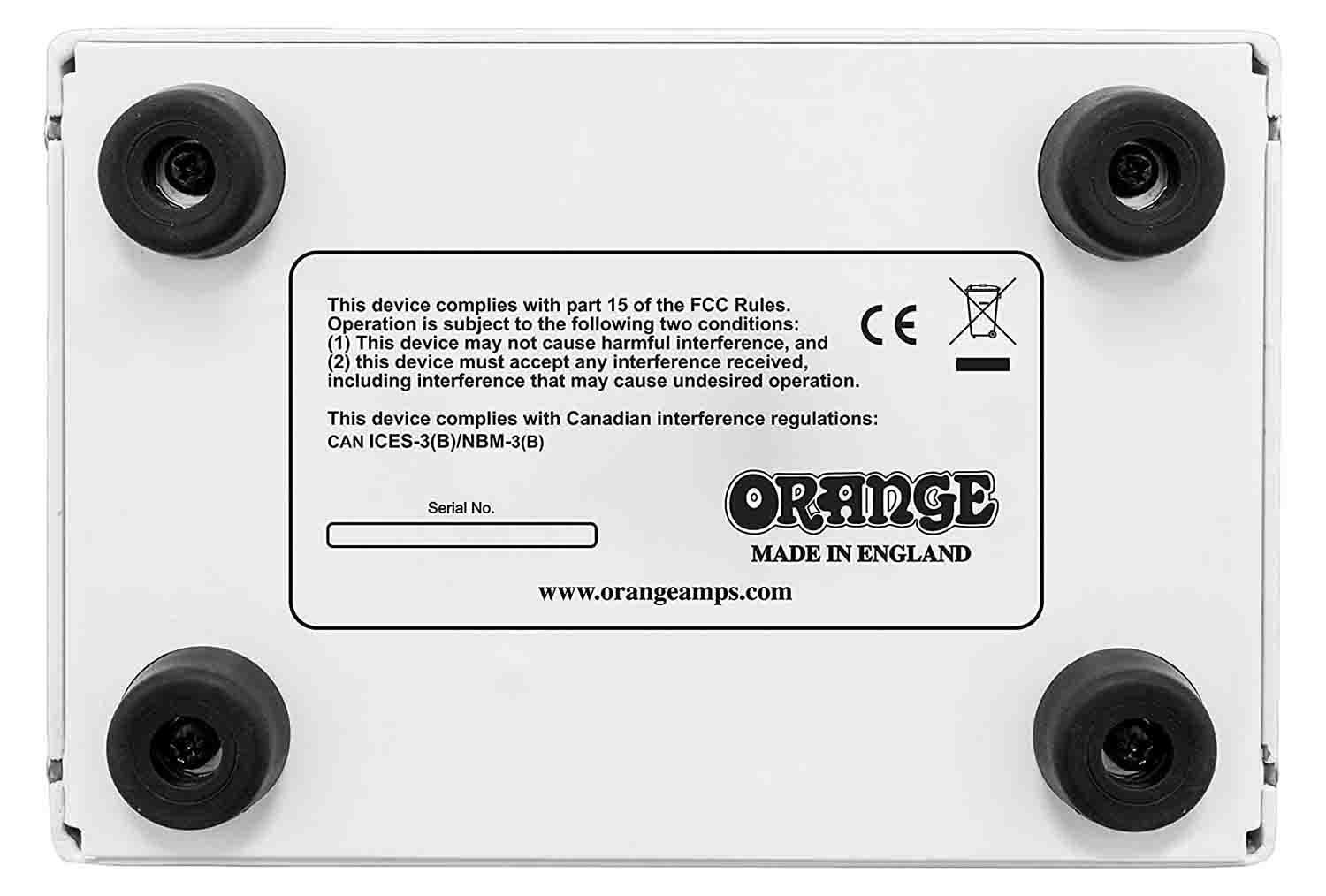 Orange Custom Shop Bax Bangeetar Guitar Pre-EQ Effects Pedal - White - Hollywood DJ