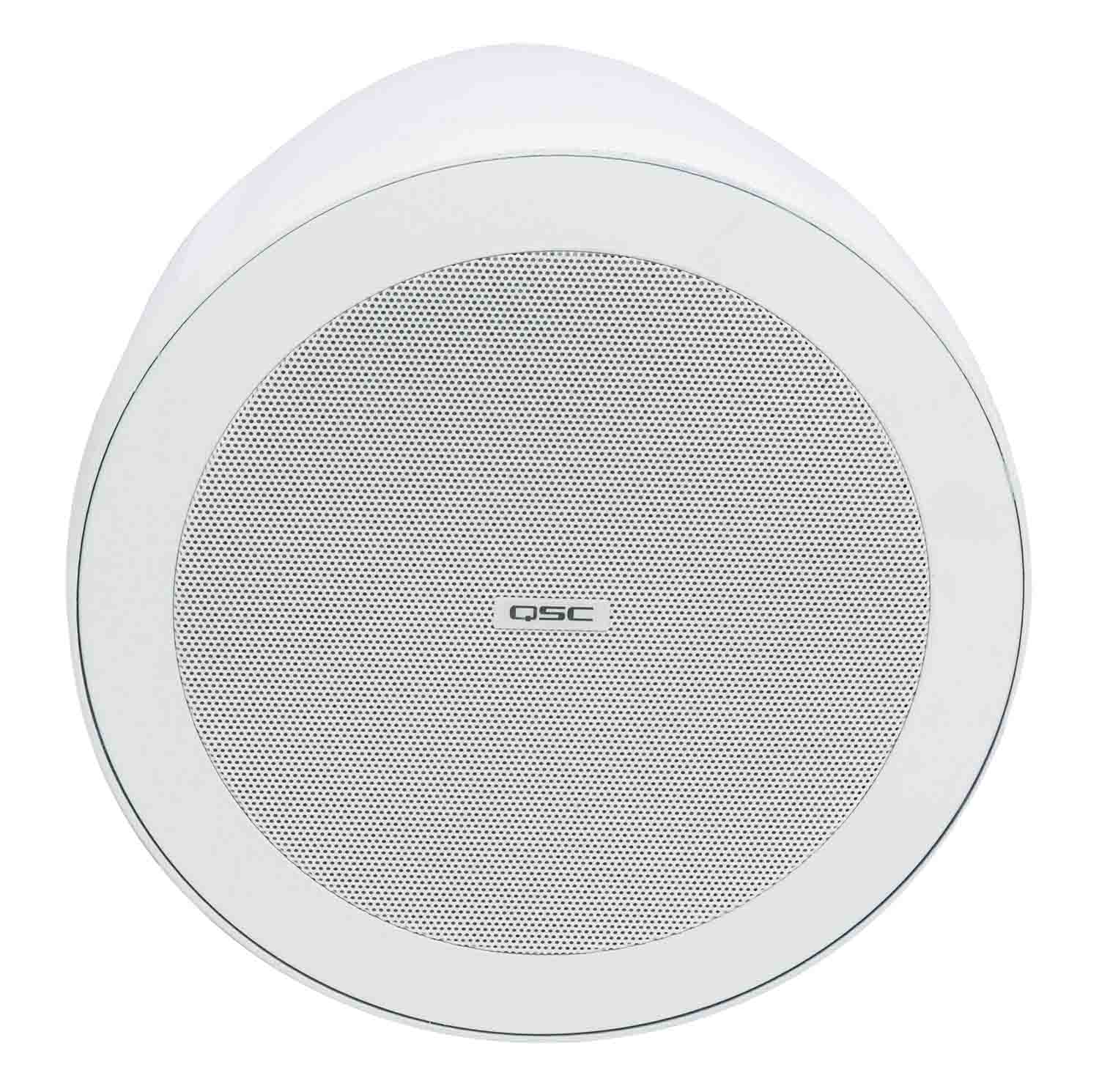 QSC AD-P4T-WH Acoustic Design Series 4.5" 2-Way 30W Pendant-Mount Loudspeaker - White - Hollywood DJ