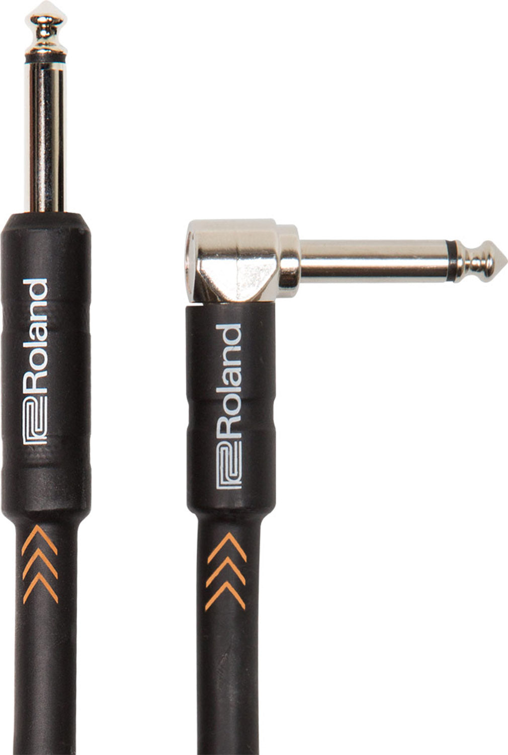 Roland RIC-B5A, Black Series 1/4" Plug to 1/4" Right-Angle Plug Instrument Cable (5') - Hollywood DJ