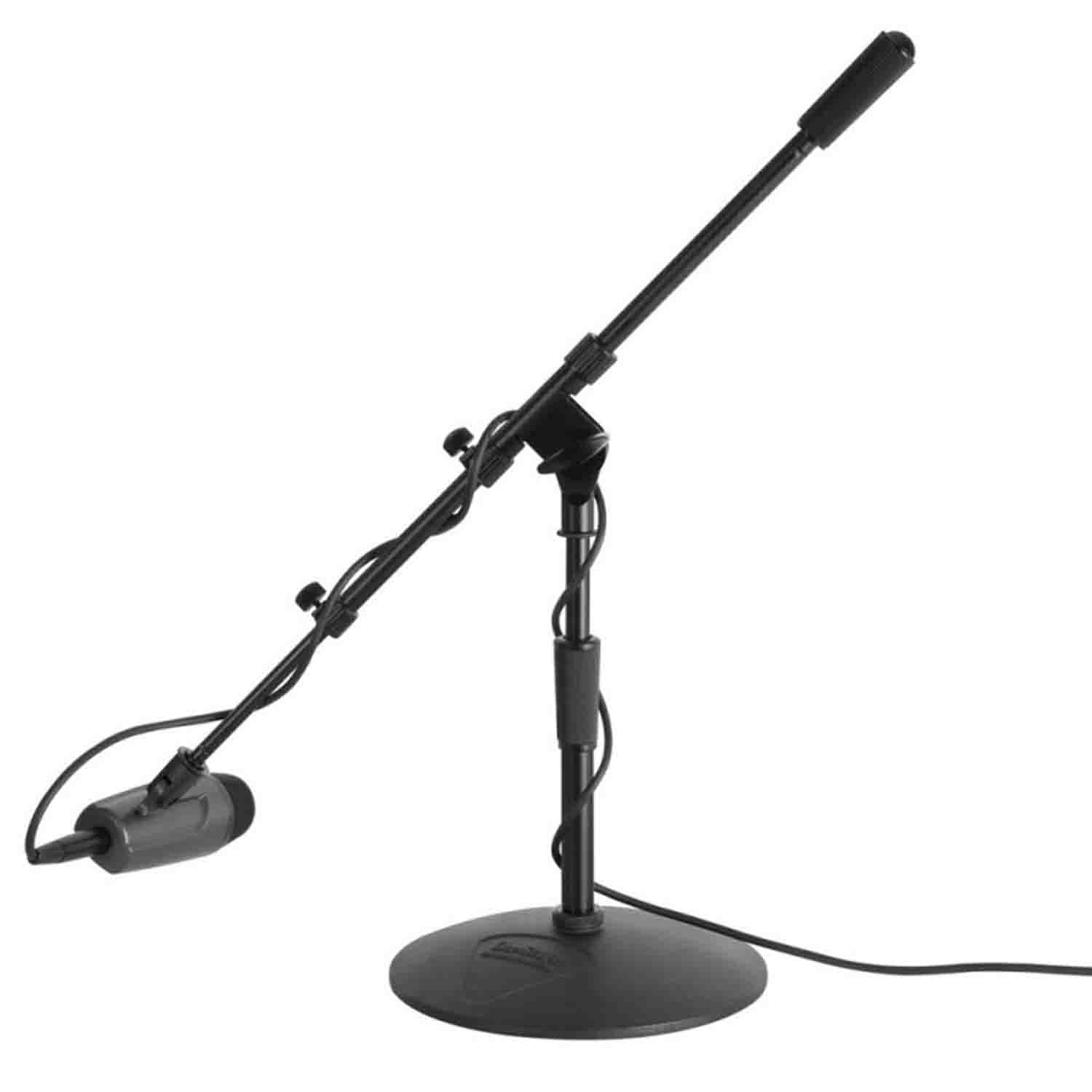 On Stage MS9409 Pro Kick Drum Microphone Stand with Telescoping Shaft and Adjustable Boom - Hollywood DJ