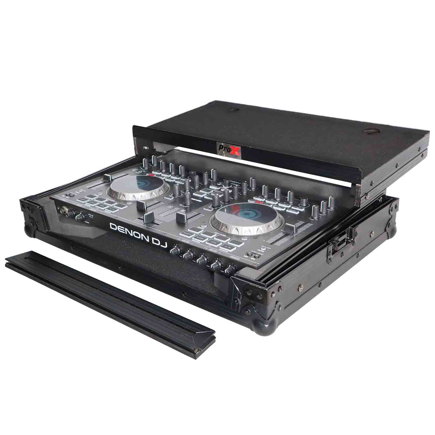 B-Stock: ProX X-DNMC4000LTBL, DJ Flight Case for Denon MC4000 Digital Controller with Laptop Shelf - Hollywood DJ