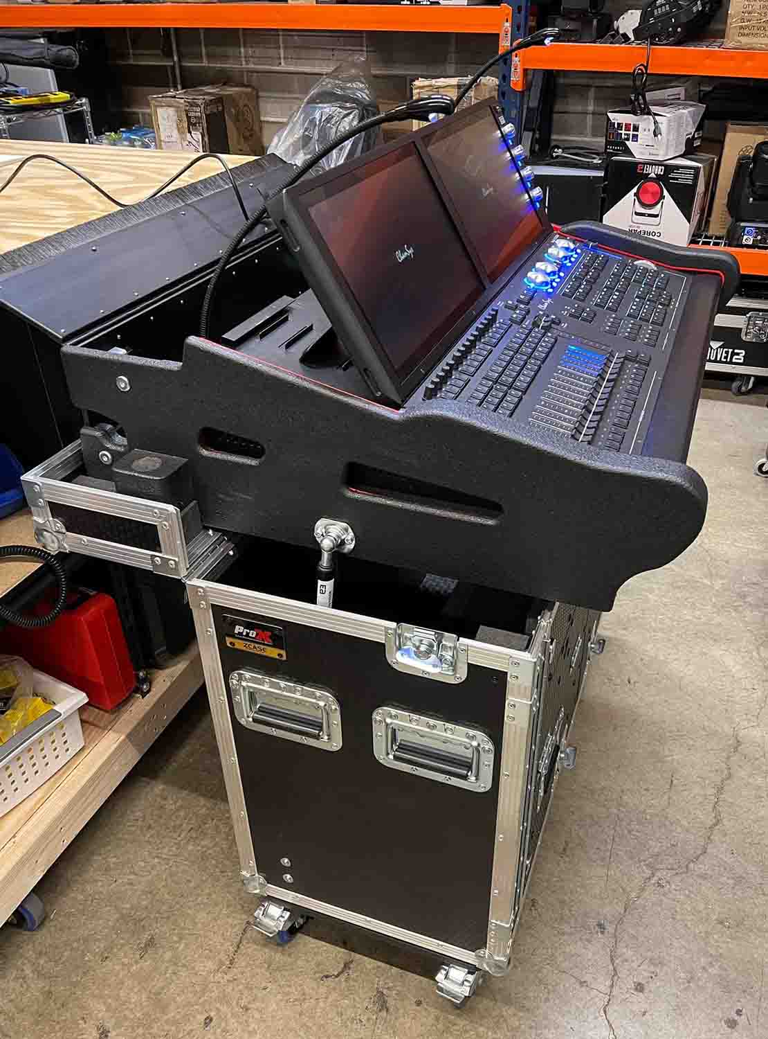 PROX XZF-CHMQ5001U Hydraulic Console Case for ChamSys MagicQ MQ500M w/ 1U Rack Space - Hollywood DJ