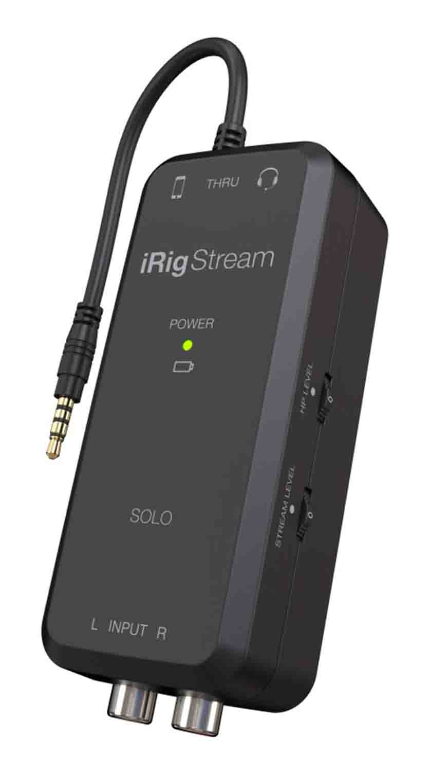 IK Multimedia iRig Stream Solo Ultracompact 3x1 TRRS Audio Interface for Smartphones and Tablets - Hollywood DJ