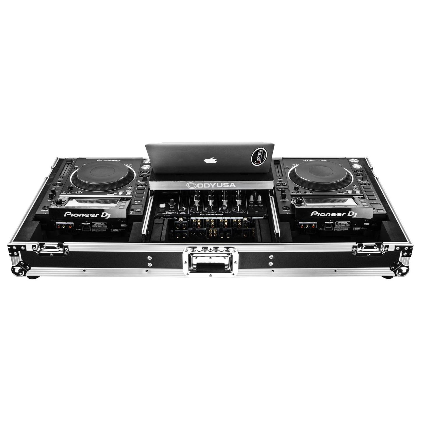 Odyssey FZGS12CDJWXD Black Extra Deep Glide Style DJ Coffin - Silver - Hollywood DJ