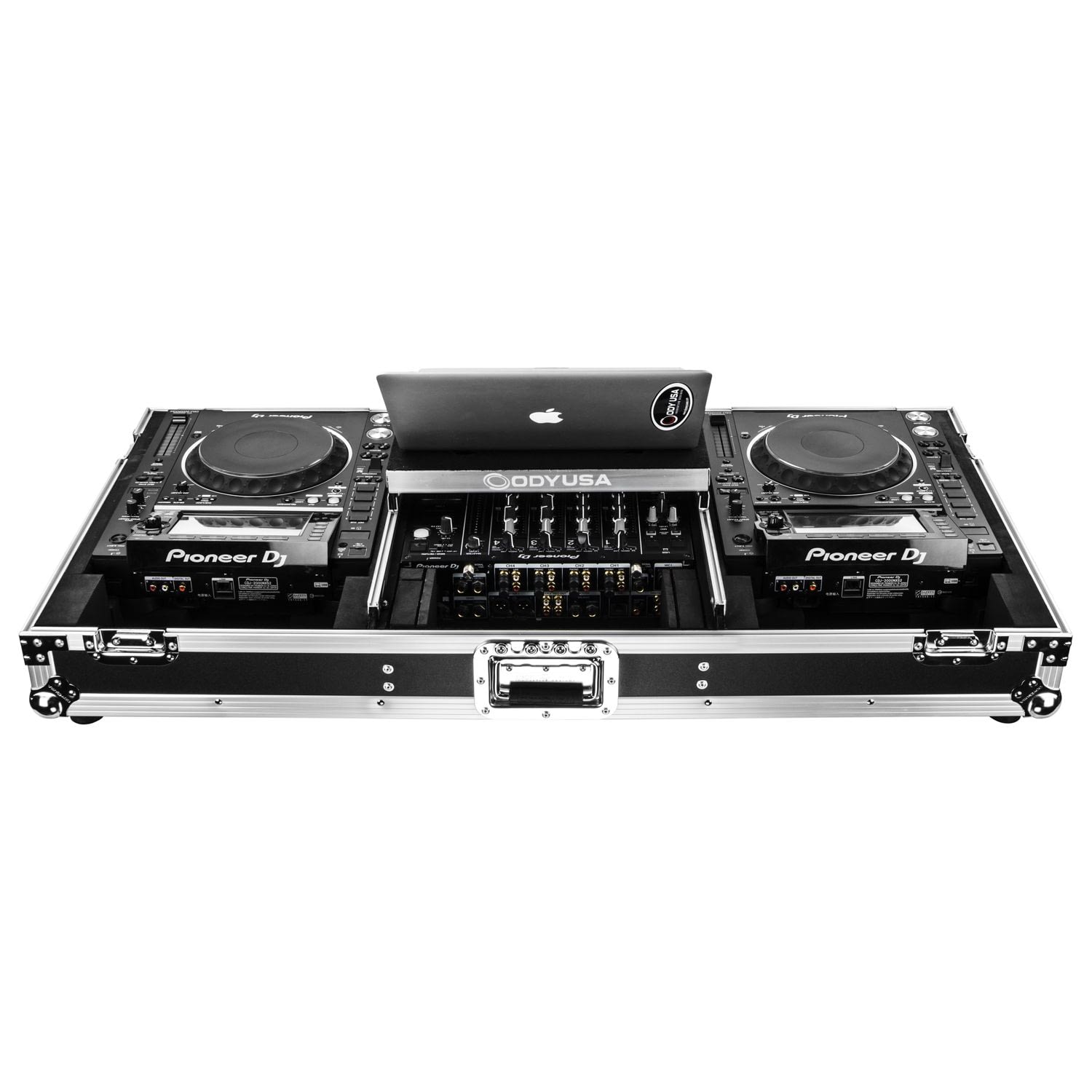 Odyssey FZGS12CDJWXD Black Extra Deep Glide Style DJ Coffin - Silver - Hollywood DJ