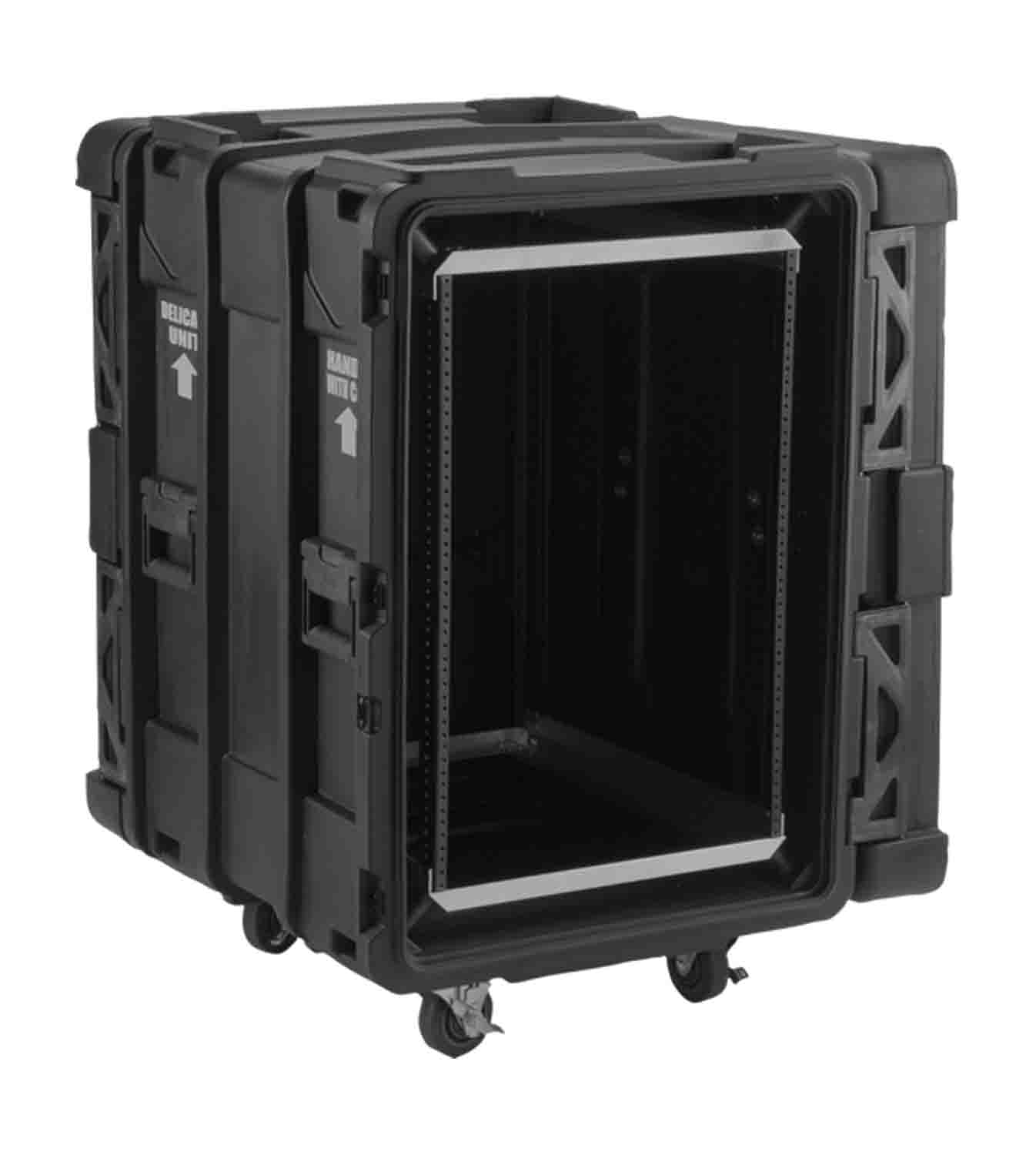 SKB Cases 3SKB-R916U24, 16-Space ATA Roto-Molded Shock 24-Inch Rack Shipping Case - Hollywood DJ