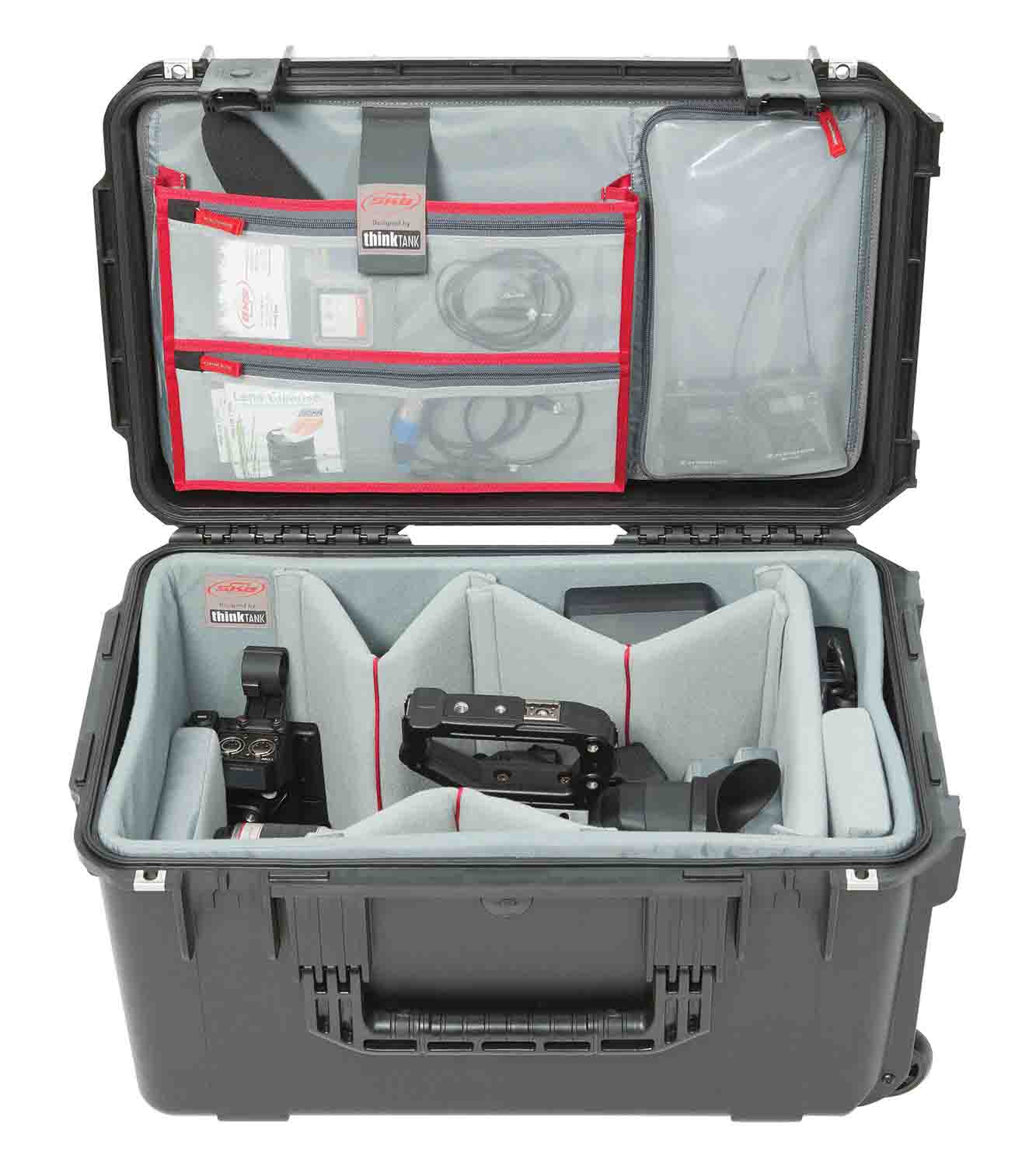 SKB Cases 3i-2213-12DL iSeries 2213-12 Case with Think Tank Video Dividers and Lid Organizer - Black - Hollywood DJ