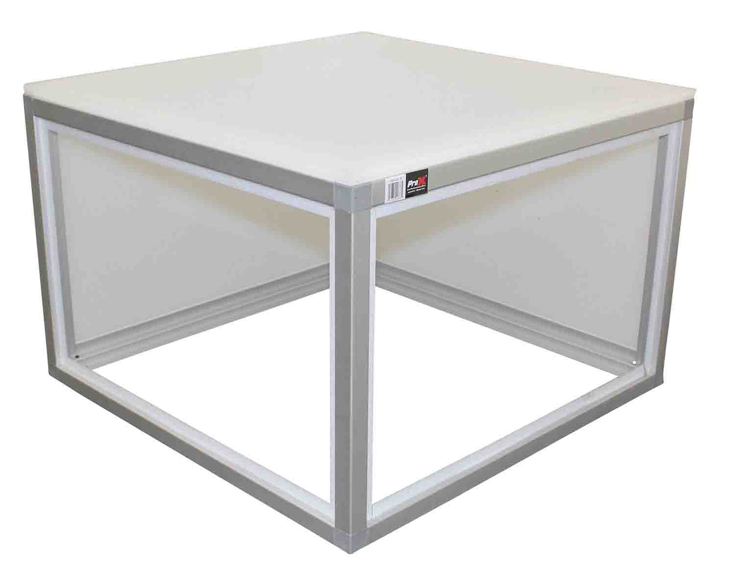 ProX XSA-2X2-16 LUMOStage 16-Inch High Acrylic Platform Riser Section with Clamps And 2 Side Acrylic Covers