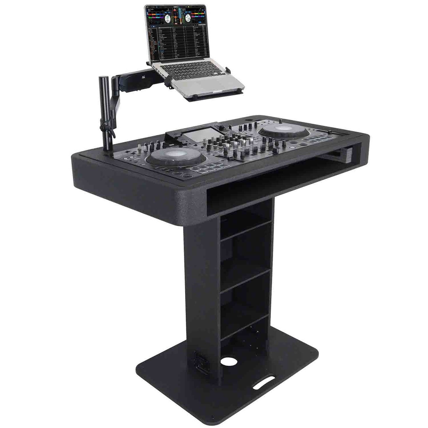 ProX Rev7 Control Tower Podium with Top Plate DJ Package - Black - Hollywood DJ