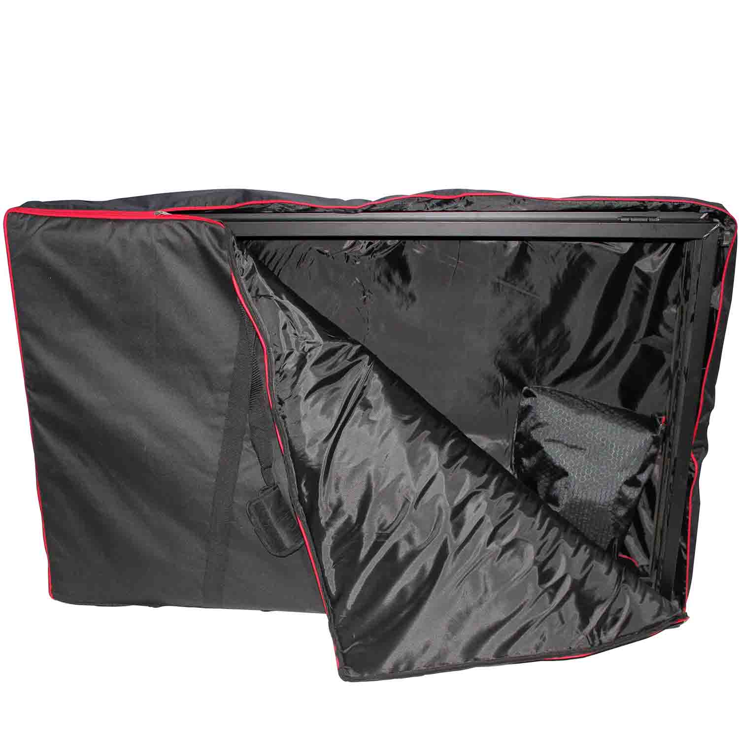 ProX XF-4X3048B MK2 Four Panel DJ Facade Black Collapse and Go Facade Panels with Carry Bag – Black/White Scrims - Hollywood DJ