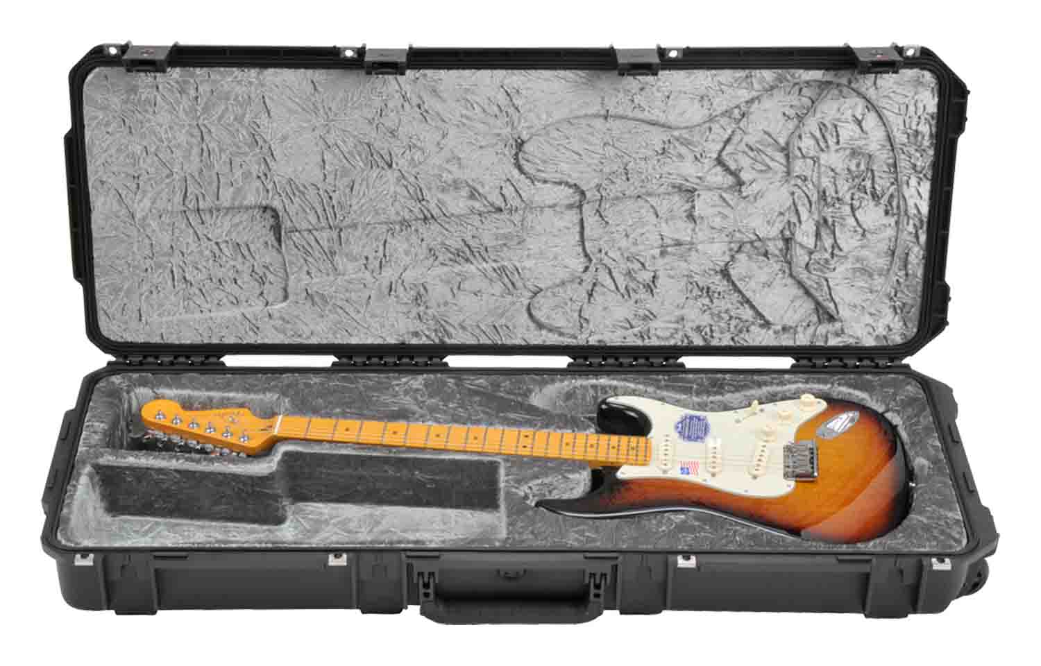 SKB Cases 3i-4214-66 iSeries Waterproof Strat/Tele Flight Case - TSA Latches with Wheels - Hollywood DJ