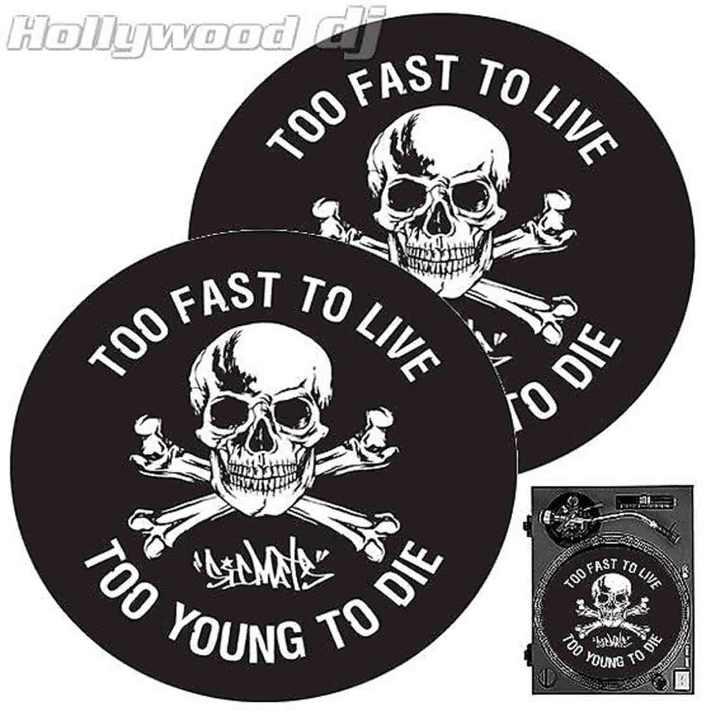 Sicmats DJ Slipmats PUNX Technics Turntable Slip Mat Set Sic Mats - Pair - Hollywood DJ
