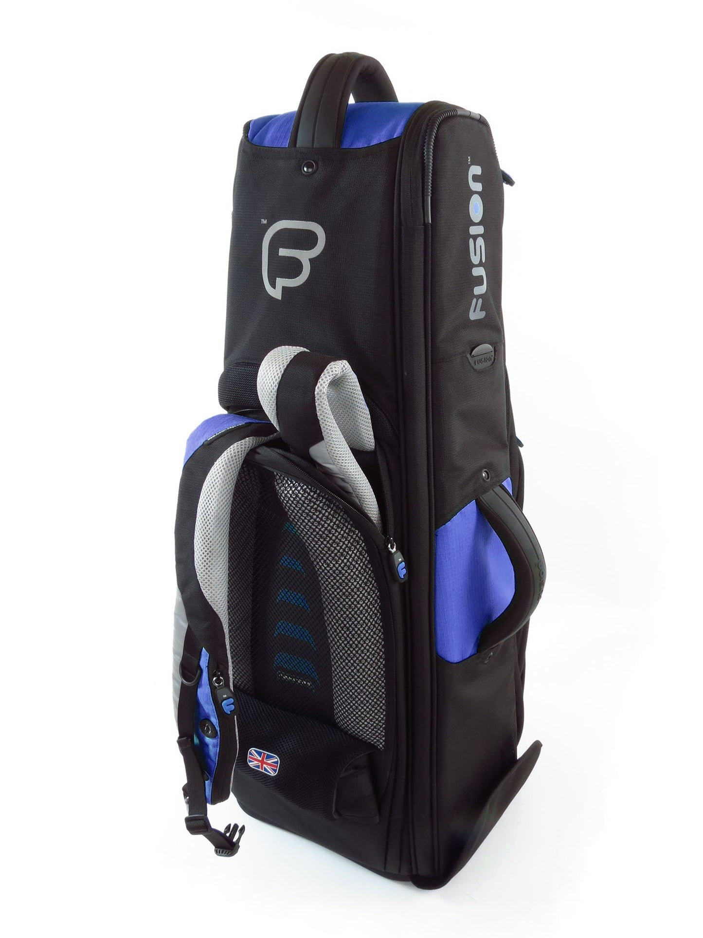 Fusion FB-PB-16-B Premium Series 10.5″ Bass Trombone Gig Bag (Black/Blue) - Hollywood DJ