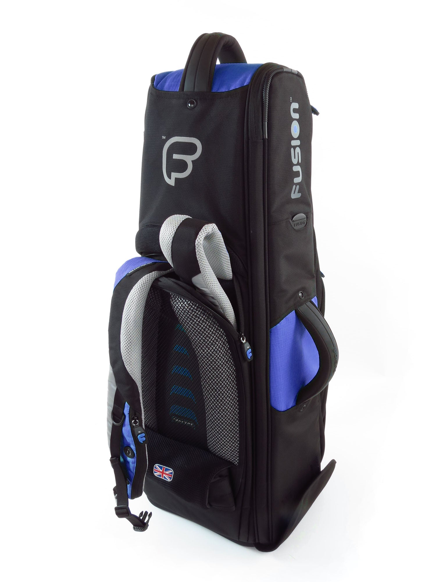 Fusion FB-PB-16-B Premium Series 10.5″ Bass Trombone Gig Bag (Black/Blue) - Hollywood DJ
