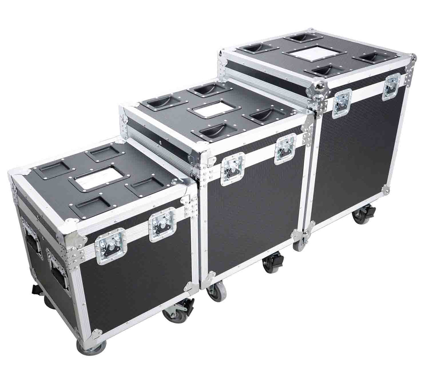 ProX XS-UTL49 PKG3, ATA Style Road Cases Large, Medium and Small Size with Wheels - Package of 3 - Hollywood DJ