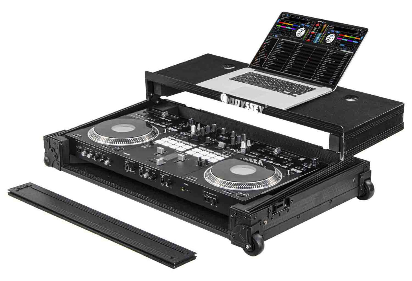 Odyssey 810325 Industrial Board Flight Case for Pioneer DDJ-REV7 Controller with Glide Style Laptop Platform - Hollywood DJ