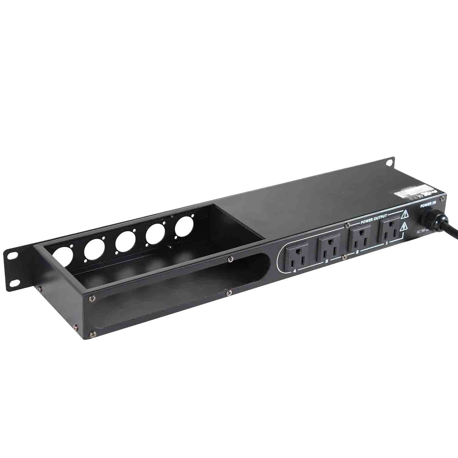 B-Stock: ProX X-PC4XLR-USB 1U 15 Amp Circuit 4CH Switch Panel W-2 USB and 5 Punched Space - Hollywood DJ