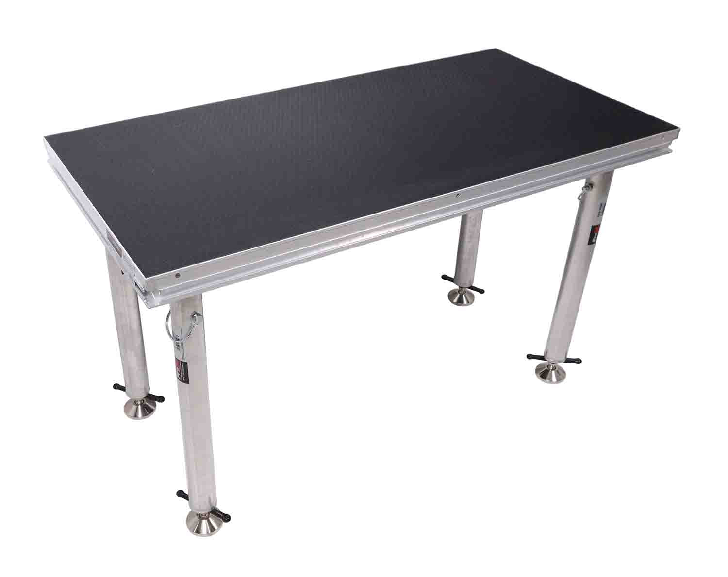 ProX XSQ-2X4 MK2 StageQ MK2 2ft X 4ft Heavy Duty Platform with 28 to 48 Inch Height Legs - Hollywood DJ
